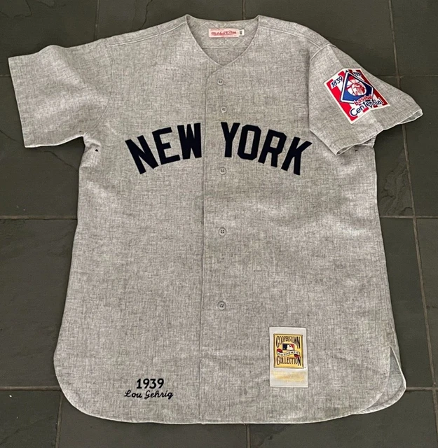 RARE Mitchell & Ness 1939 NEW YORK YANKEES LOU GEHRIG #4 Baseball Jersey 46 WOOL RARE Mitchell & Ness 1939 NEW YORK YANKEES LOU GEHRIG #4 Baseball Jersey 46 WOOL