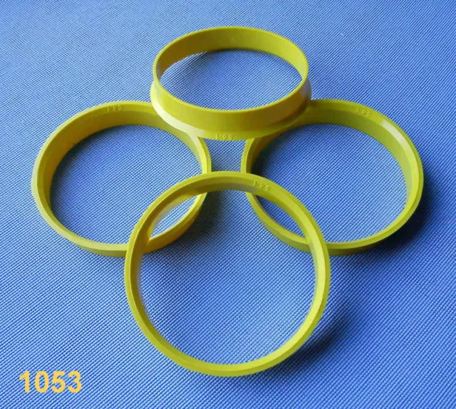 4 Stück  Zentrierringe  56,1 mm  54,1 mm  für Alufelgen gelb braun 1053