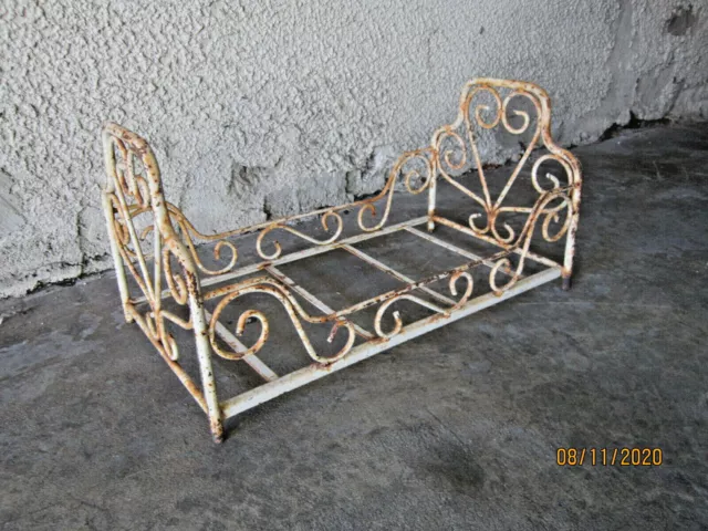 Antique Cast Iron Doll Bed...Dog Bed...garden etc
