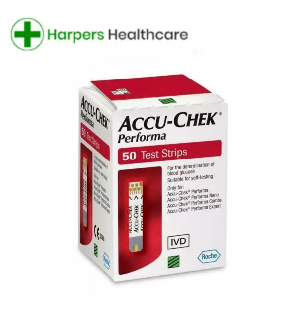 2 x Accu-Chek Performa Test Strips - 2 packs of 50 - NEW STOCK - Free P&P