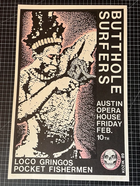 BUTTHOLE SURFERS FRANK Kozik Garcia Signed Poster 93 £76.00