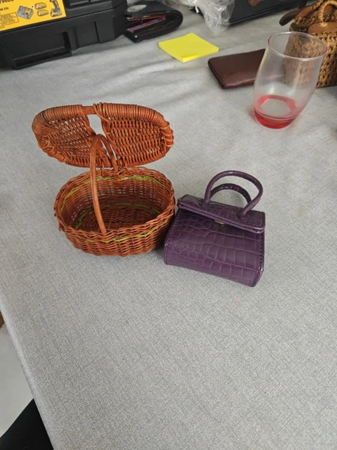 Ancien petit sac pour poupées anciennes,accessoires anciens