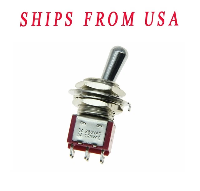 15/32 Guitar DPDT 3-Way ON/ON/ON Toggle Switch AMP Sealed Fat Bat