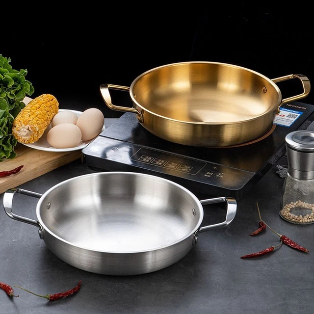Milageto Pentola Multiuso Con Manici Doppi – Acciaio Inox, Per Ramen, Zuppe E Pasta, Riscaldamento Veloce, Taglie S E M