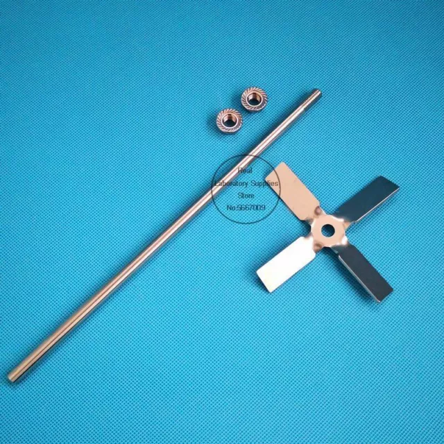 Lab Stainless Steel Four-Leaf Paddle Stirrer Cross Blade Agitating Stirring Rod