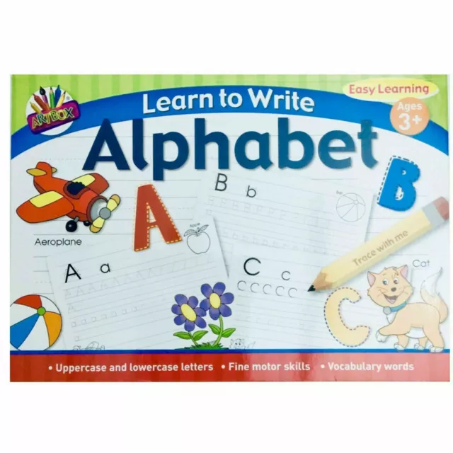 A4 Kids Learn to Write Alphabet Handwriting Practice Book Pad Pre School Infants