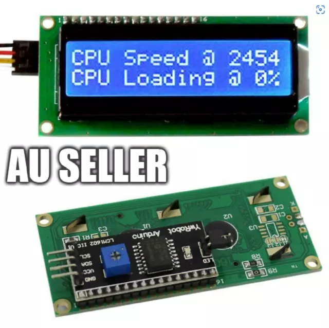 2PCS X 1602 16X2 LCD Display IIC/I2C/TWI/SPI Serial Interface Module For Arduino