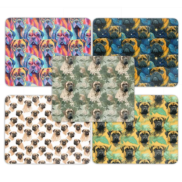 Mouse Pad Desk Mat Anti-Slip|Cute Bullmastiff Puppy Dog Canine Pattern #A1