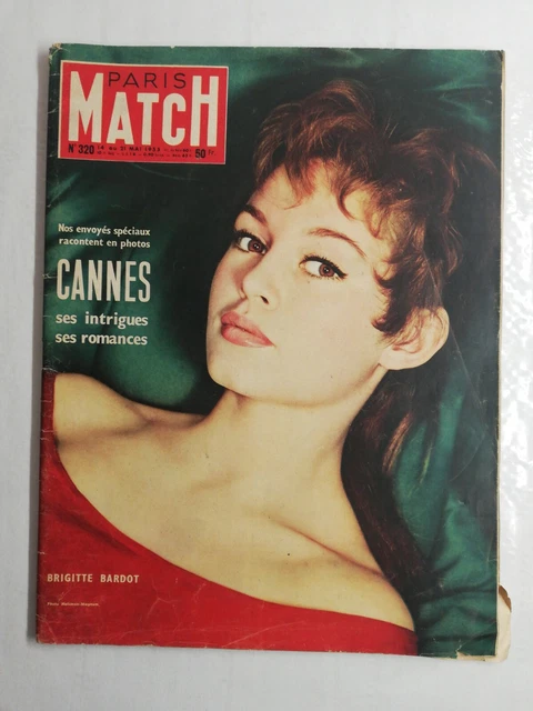 N540 Magazine Paris-Match N°320 14 au 21 Mai 1955 Brigitte Bardot Cannes photos