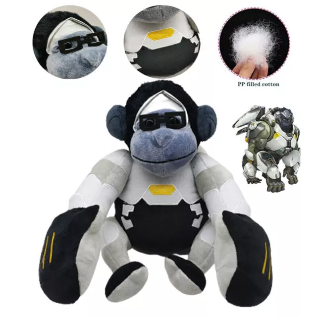 Overwatch Jumbo Winston Plush Toy Gorilla Stuffed Animal Doll Xmas Birthday Gift