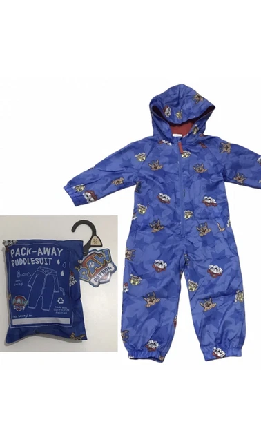 PAW PATROL Pack a way all in one pozzanghera, cappuccio e cerniera, età 2-3 anni nuova con etichette