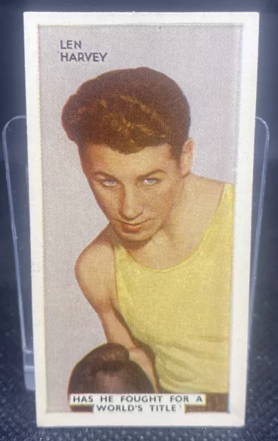 Godfrey Phillips In The Public Eye - Len Harvey Boxing Cigarette Card 1935 No.50