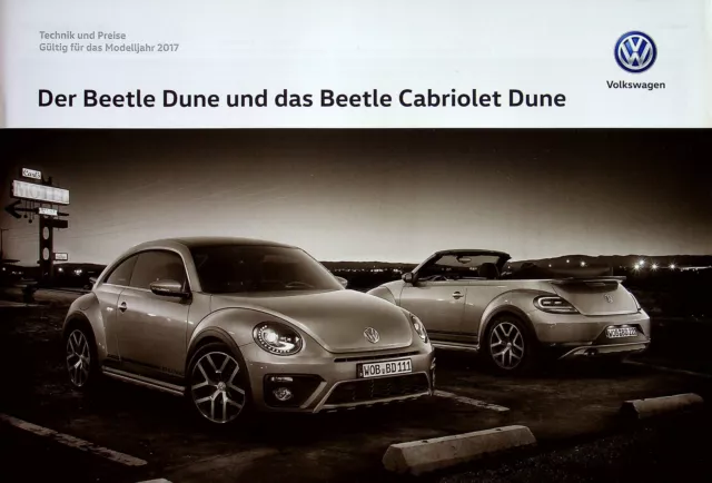 258387) VW Beetle + Cabrio - Dune - Preisliste & Extras - Prospekt 11/2016