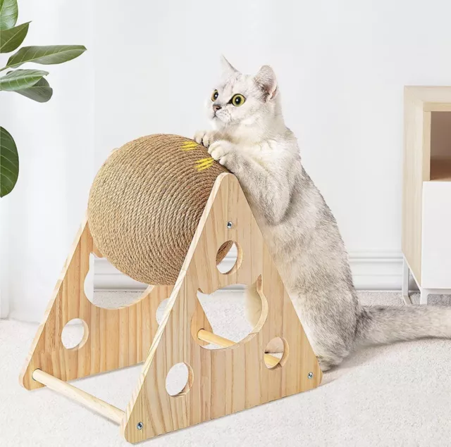 PETTOM Kratzkugel für Katzen, Katzenspielzeug Ball Sisal, Kratzspielzeug Katze