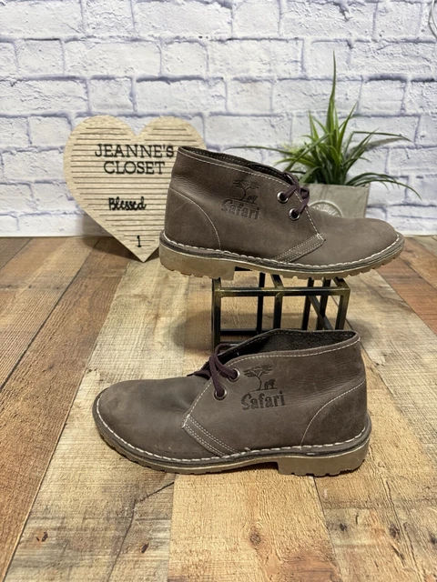 VINTAGE BATA SAFARI Boots Cowhair Leather Kenya Men display picture 3