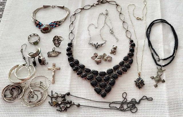 Vintage Sterling 925 Lot 168.4 GRAMS  SCRAP OR WEAR Jewelry Lot