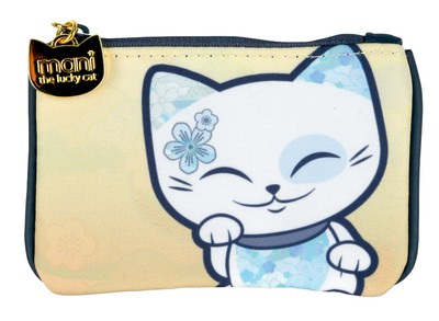 Porte Monnaie Chat Porte Bonheur Mani the Lucky Cat Multicolore 