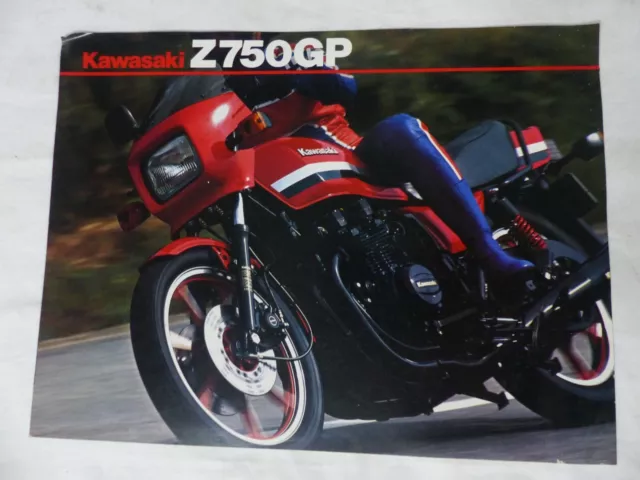 Prospectus Catalogue Brochure Moto : KAWASAKI Z 750 GP / vers 1980