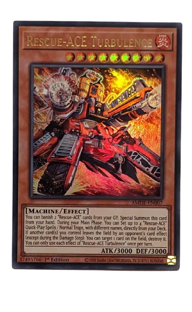AMDE-EN007 Rescue-ACE Turbulence Ultra Rare 1st Edition YuGiOh Card
