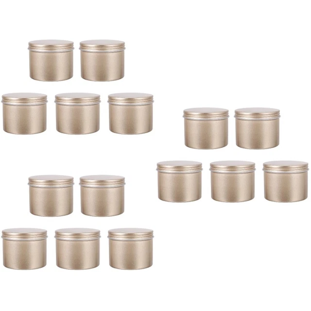 15 frascos de almacenamiento de viaje de aleación de aluminio para velas de Navidad