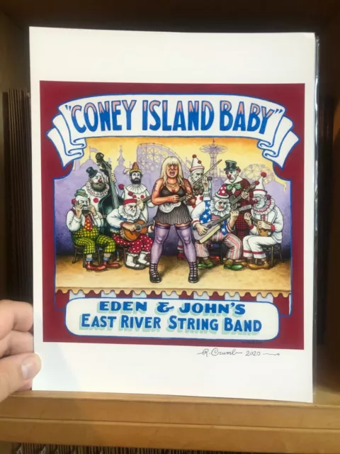 Signed R Crumb Giclee Print "Coney Island Baby Robert Blues  8.5" X 11