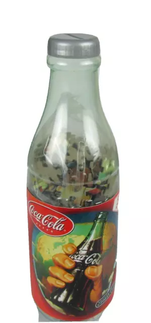 Coca Cola jigsaw Puzzle 500 Piece 19" Round Coke Bottle Bank NOS