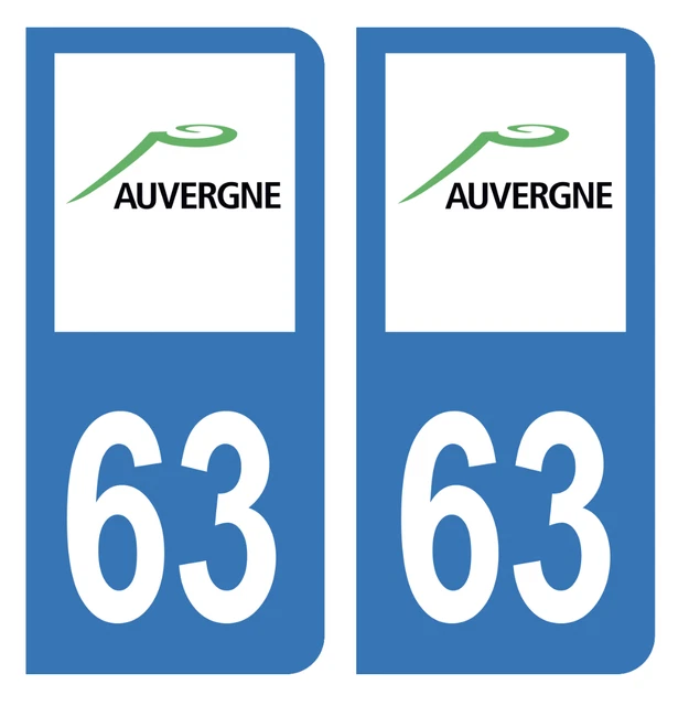 Stickers Département Jura (39) Pour Plaque D'immatriculation - Lot De 2 Autocollants Avant/arrière | Fabriqué En France, Garantie 1 An