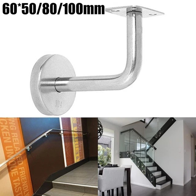 Pratico supporto corrimano 1 x 60 mm ringhiera acciaio inox supporto grana