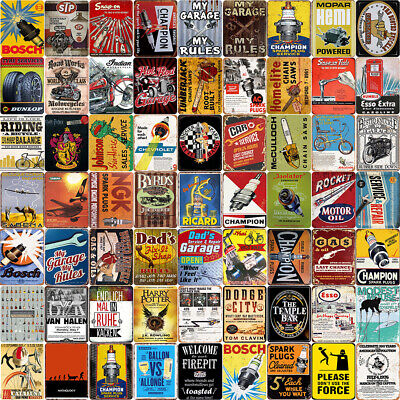 Retro Poster Vintage Metal Tin Sign Garage Plates Pub Wall Decor Customization