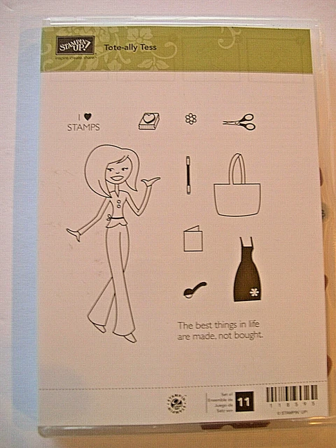 Tote-ally Tess Stampin Up Rubber Stamp Set of 11 118595 The Best Things in Life