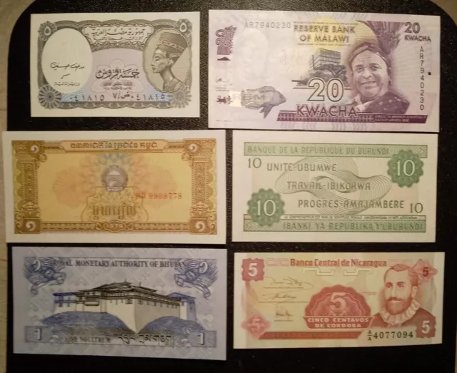 Banknoten Asien verschiedene Länder