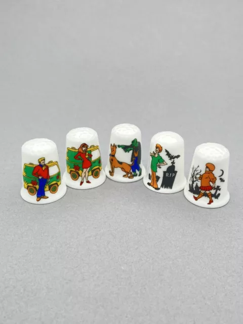 Scooby Doo fine bone china thimbles full set of five