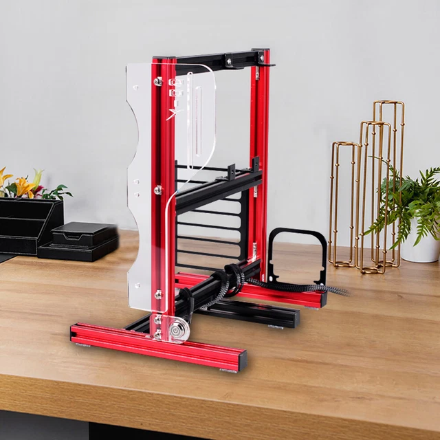 Boîtier PC ATX TZMRIT AC-02 Avec écran LCD - Tour à Double Verre Trempé, Support GPU 410 Mm