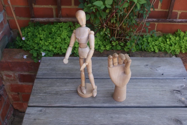 2 Künstler Holzpuppe Schaufensterpuppe & Handfigur Zeichnungsmodell Hilfsmittel