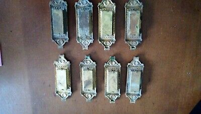 Vtg Victorian Recessed Bronze/ Cast Iron Pocket Door Pull/ Sash lift Ornate (8) 2