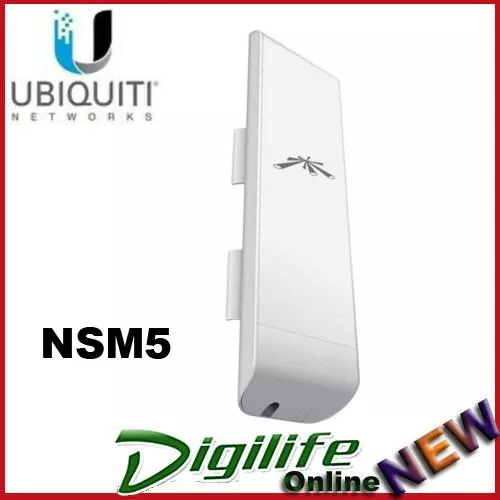 Ubiquiti Nanostation M5 NSM5 5GHz 802.11a/n MIMO 16dBi Indoor/Outdoor airMAX CPE