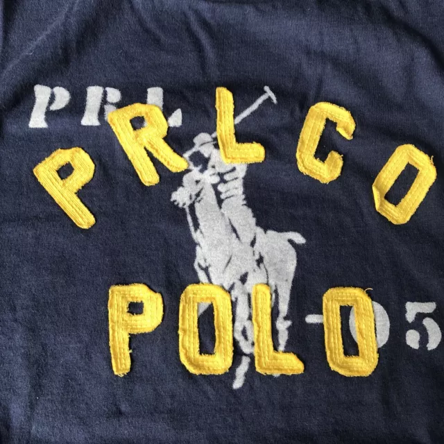 Polo garçon Ralph Lauren neuf avec étiquettes 29 £ 100 % authentique logo Ralph Lauren, marine, taille M 2