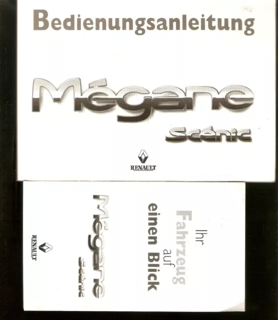 deutsche Betriebsanleitung Renault Megane Scenic Handbuch 1999 + kurzanleitung