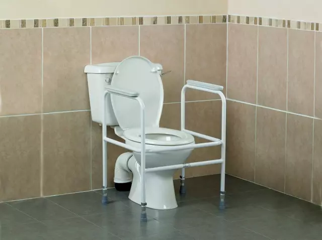 Homecraft verstellbarer Stahl WC Surround Rahmen, Füße, WC...