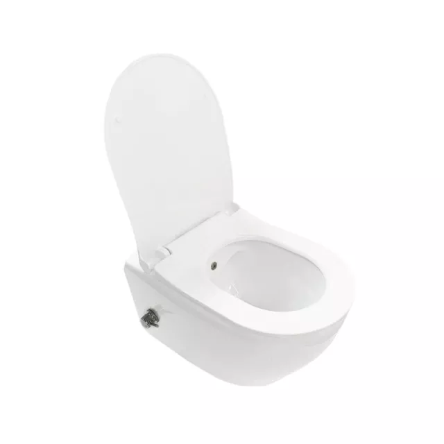 Taharet Hänge Dusch WC mit Integriertem Armatur Spülrandlos Bidet SoftClose