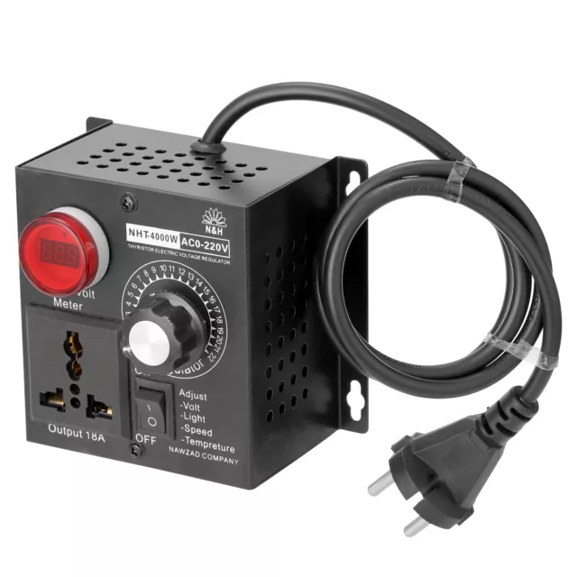 AC 220V 4000W SCR Variable Voltage Regulator Speed Motor Dimmer Controller Z5V0