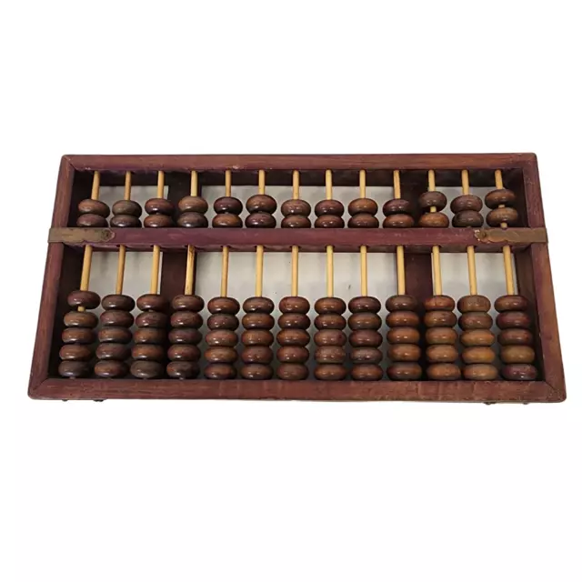 Vintage Chinese Abacus Wood Beads And Frame 13 Rods And 91 Beads |See Descrition