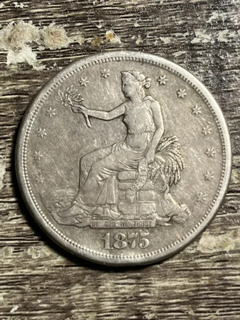 1875 S Trade Dollar. VF Grade