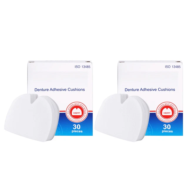 Almohadilla sello de comida adhesivo dental libre de zinc 60 almohadillas (paquete de 2) cojín de larga duración