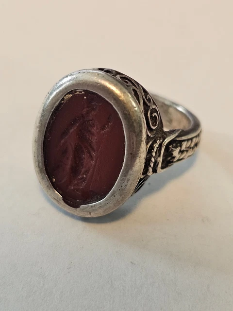 Bague Vintage Argent Marguerite Avec Quartz Et Zirconium — Taille 52, Occasion, Ancienne, Argent Massif