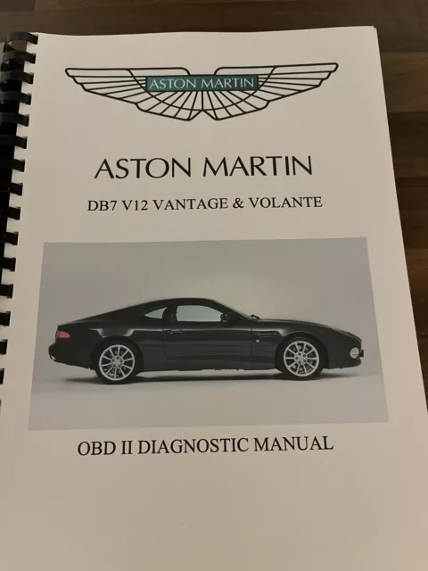 Aston Martin Db7 V12 Vantage 99-03 Obd Ii Diagnostic Manual