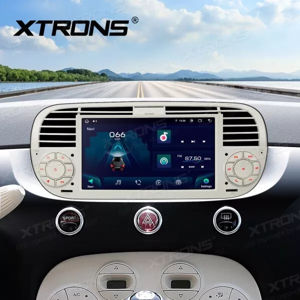 Car Radio GPS XTRONS IA7250FLCS Fiat 500 Android 12 wi-Fi 4G Carplay Car 4GB