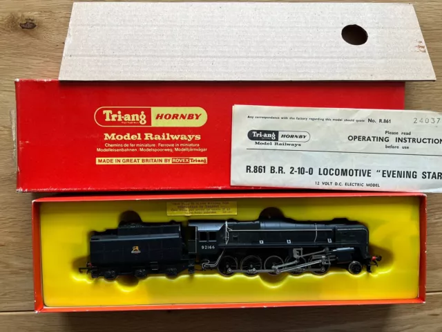 HORNBY R.550 BR BLACK CLASS 9F 2-10-0 Loco #92166 STEAM LOCOMOTIVE 'OO' GAUGE