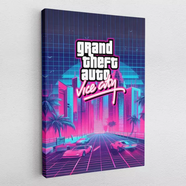 Leinwandbild Poster Acryl Glas Pop-Art GTA Vice City Grand Theft Auto Tommy