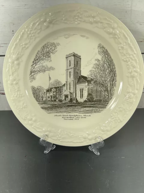 Homer Laughlin Eggshell Plate First Presbyterian Church Hempstead NY 1644 L53N5